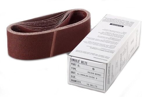 Sungold Abrasives 64668 3" By 24" Portable Belts 120 Grit Premium Industrial X -Weight Aluminum Oxide, 10 Belts/Box in Saudi Arabia