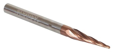 Yonico Tapered Endmill Ball Nose Router Bits CNC Engraver Solid Carbide Spiral 1/32-Inch 1/4-Inch Shank 37310-SC in Saudi Arabia