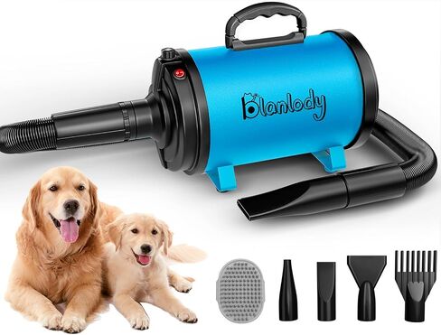 Dog Hair Dryer, High Velocity Pet Blower Grooming Dryer, Black in Kuwait