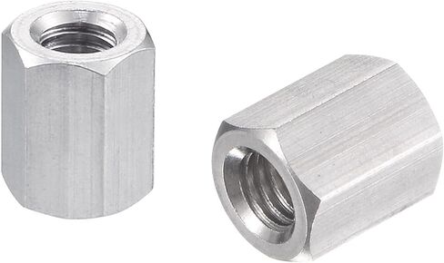 uxcell M5 x 0.8-Pitch 10mm Length 304 Stainless Steel Metric Hex Coupling Nut, 5-Pack in Kuwait