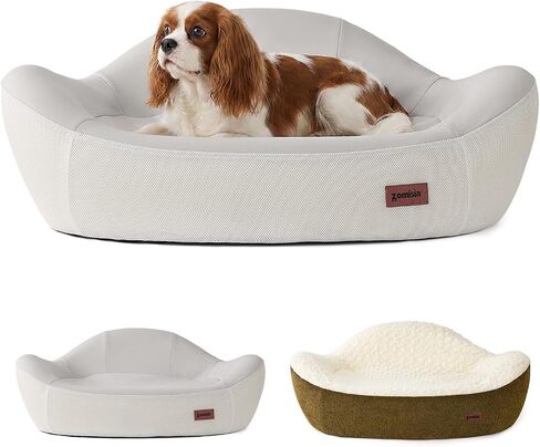 ZOMISIA 45D Orthopedic Memory Foam Dog Bed Sofa with 2 Washable Cover Green in Kuwait