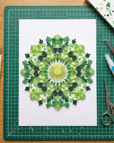 Rovella 9 Set Multi-Color Paper Quilling Strips 900pcs 3mm Width, 15" Length in Kuwait