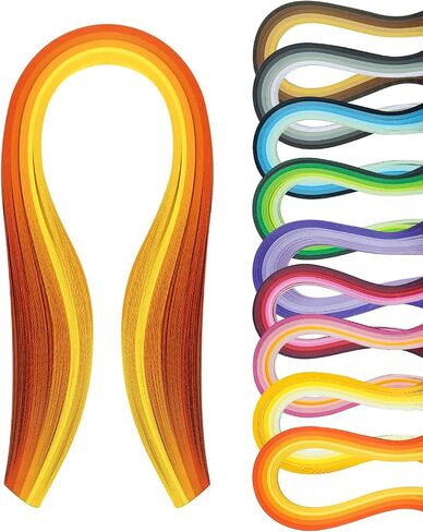 9 Set Multi-Color Paper Quilling Strips 900pcs 5mm Width, 15" Length in Kuwait