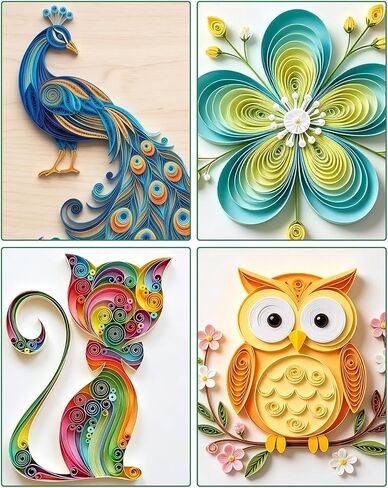 9 Set Multi-Color Paper Quilling Strips 900pcs 5mm Width, 15" Length in Kuwait
