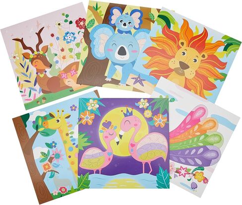 C.S. Kids DIY Paper Quilling Arts & Crafts Gifts - Animal Kingdom | 3D Design Kits for Kids, Make Your Own Art (Strips & Tools Included) in Saudi Arabia