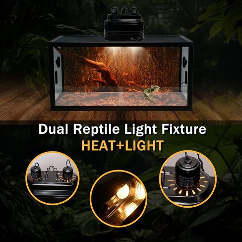 Reptile lamp, Maximum 160W Each Reptile hot lamp Comes with a Separate Switch, Suitable for Lizards, Turtles, Snakes, and Amphibians. in Saudi Arabia