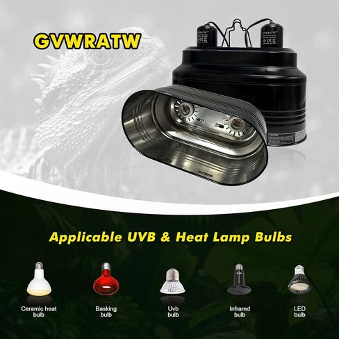 Reptile lamp, Maximum 160W Each Reptile hot lamp Comes with a Separate Switch, Suitable for Lizards, Turtles, Snakes, and Amphibians. in Saudi Arabia