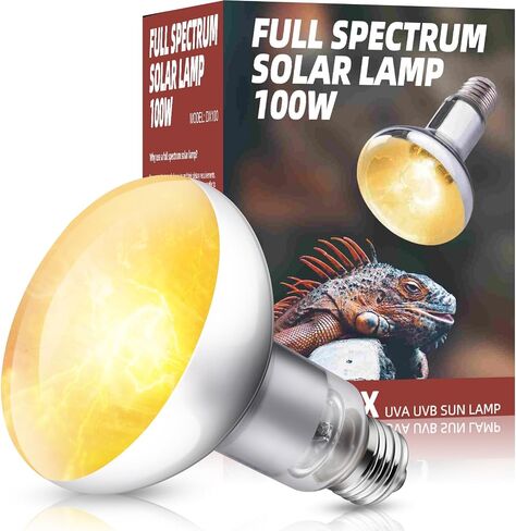 DXOPHIEX 100W Reptile Heat Lamp Bulb Full Spectrum UVA UVB Sun Lamp in Kuwait