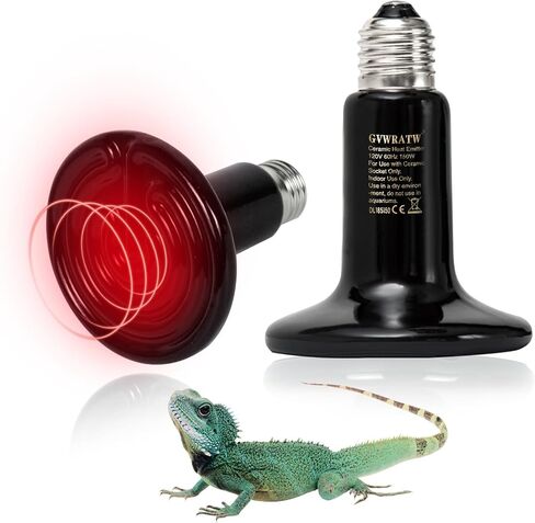 2-Pack Ceramic Heat Emitter Lamp 0.2inch(60mm)– 25W, Non-Light Emitting, 24/7 Safe Heat for Reptiles & Small Pets, E26 in Saudi Arabia