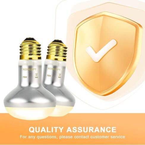 Reptile Heat Lamp 75W,(2 Pack) Heat Emitter UVA Heat Lamp Bulb,Intense Basking Spot Simulated Natural Sunlight Heating Lamp Bulb,Fit E26 Pet Lighting fixtures,for Bearded Dragon, Lizard in Kuwait