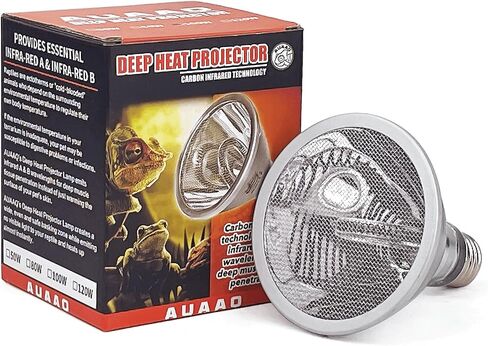 80W Deep Heat Infrared Projector Lamp for Reptiles, Emits Infrared A & B Wavelengths, Reptiles Basking Light Heat Lamp Bulbs with Reflector for Bearded Dragons, Turtles, Snakes, Lizards, etc. in Kuwait