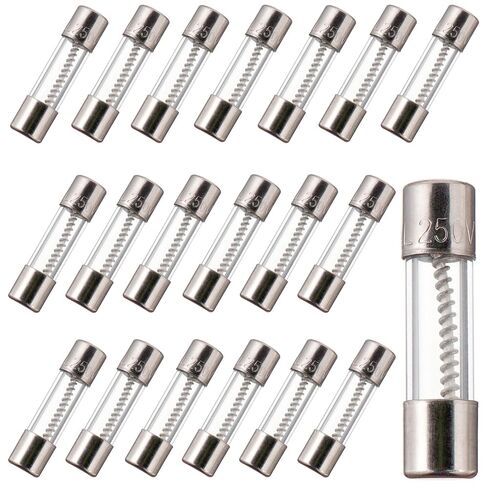 BOJACK T0.5AL250V 5x20mm 0.5A 250V صمامات ضربة بطيئة 0.5 أمبير 250 فولت 0.2 × 0.78 بوصة أنبوب زجاجي صمامات تأخير الوقت (عبوة من 20 قطعة) in Kuwait