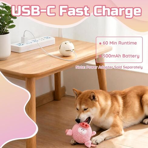 Interactive Moving Dog Toy, Rechargeable Jumping Plush Squeaky Dog Toy with Recording & Music Modes, Automatic Self-Play Toy for Small Medium Large Dogs to Relieve Anxiety & Boredom in Kuwait