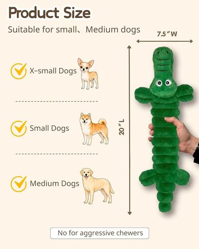 BoYoYo 3 Pack No Stuffing Squeaky Dog Toys for Small Dogs,Plush Crinkle Toy in Saudi Arabia