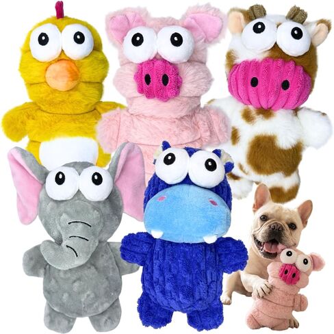 BoYoYo 5 Pack Plush Squeaky Dog Toys for Small Dog,Stuffed Animal Puppy Toy in Saudi Arabia