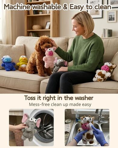 BoYoYo 5 Pack Plush Squeaky Dog Toys for Small Dog,Stuffed Animal Puppy Toy in Saudi Arabia