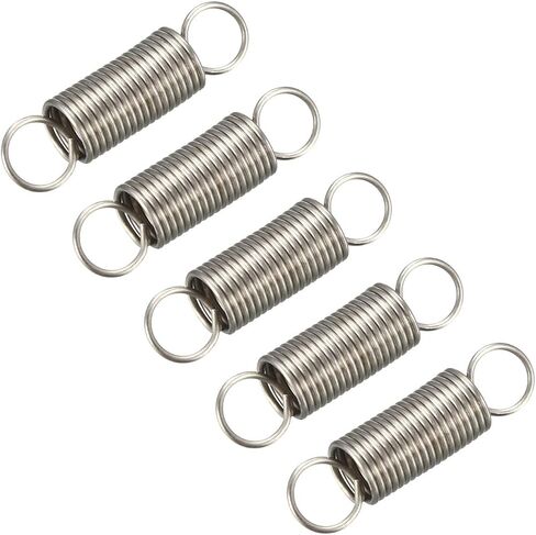 METALLIXITY Extension Spring (0.5x5x15mm/0.02"x0.2"x0.59") 5Pcs, Stainless Steel Tension Spring Wire - for Home Repair Construction Machinery in Kuwait