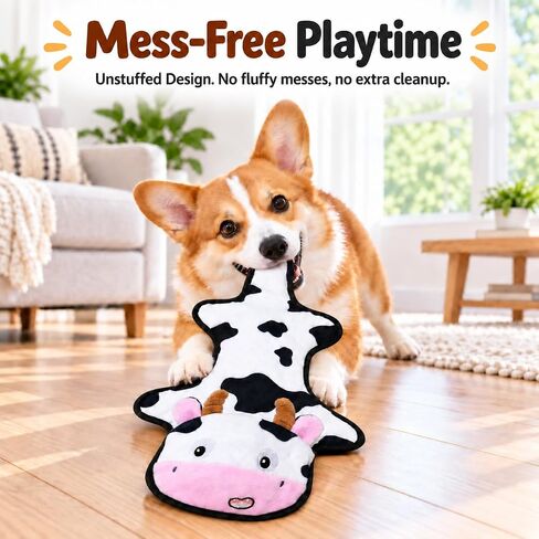 Dog Toys 5 Pack No Stuffing Squeaky Plush Toys with Crinkle Paper, Interactive Chew Toys for Small Medium Dogs, Pet-Safe Animal Set in Kuwait