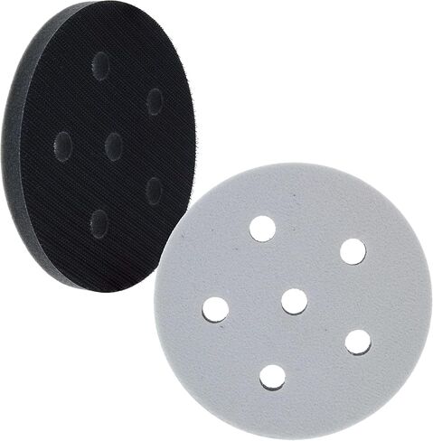 Dura-Gold Pro Series 5" x 10mm Soft Density Interface Pad, 8 Hole Pattern Dustless, 2 Pack - Hook & Loop Foam Cushion, Used Between Vacuum Sander Sanding Discs, Polisher Polishing Pads & Backing Pads in Kuwait
