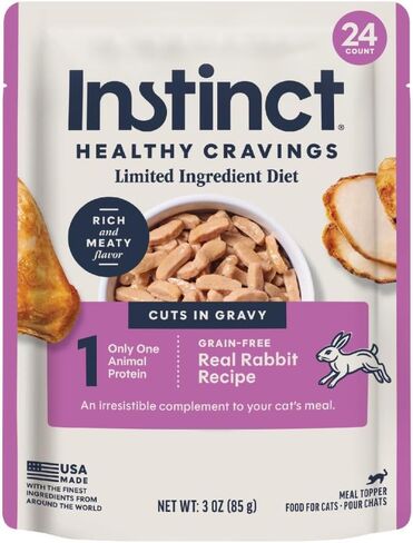 Instinct Limited Ingredient Diet Wet Cat Toppers, Rabbit, 3 oz (24 Count) in Saudi Arabia