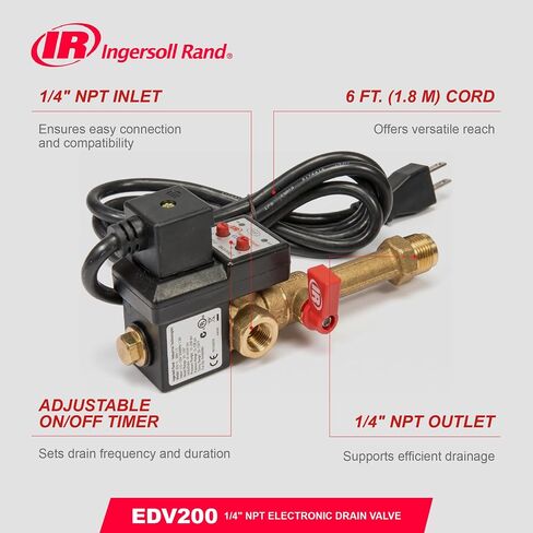 انجرسول راند Edv200 1/4npt 110/120 فولت صمام الصرف الإلكتروني in Kuwait