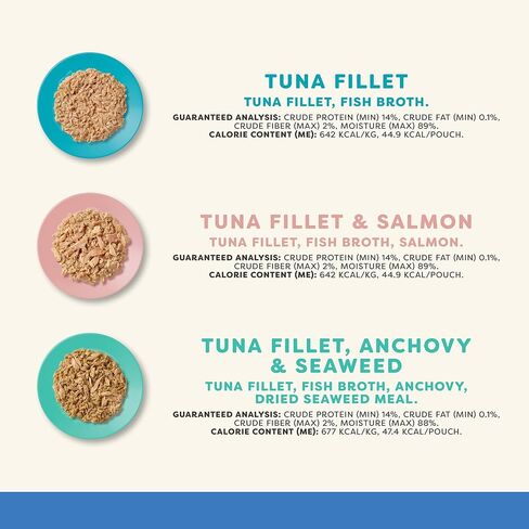 Applaws Fish Variety Mousse Wet Cat Food, 3-Flavor 12-Pack 2.47 oz Pouches in Kuwait