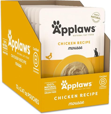 Applaws Fish Variety Mousse Wet Cat Food, 3-Flavor 12-Pack 2.47 oz Pouches in Kuwait