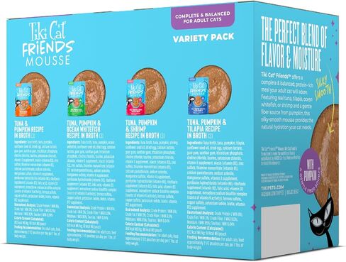 Tiki Cat Friends Wet Cat Food, Tuna Variety Pack, 2.8oz Pouch, 12ct in Saudi Arabia