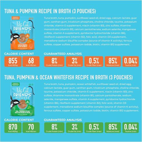 Tiki Cat Friends Wet Cat Food, Tuna Variety Pack, 2.8oz Pouch, 12ct in Saudi Arabia