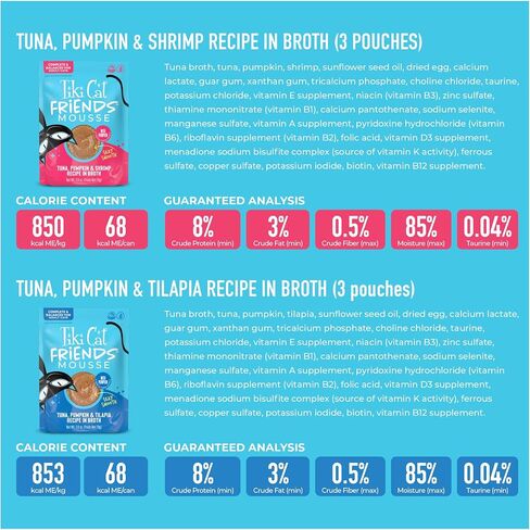 Tiki Cat Friends Wet Cat Food, Tuna Variety Pack, 2.8oz Pouch, 12ct in Saudi Arabia