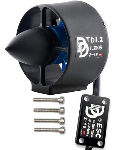 DIAMONDDYNAMICS Underwater Thruster 1.2kg Thrust 12V Brushless Motor with bi-Directional Full Waterproof ESC for ROV,RC Boat,Underwater Vehicle,Diving,Seafloor Photography,Seabed Exploration (CCW) in Kuwait