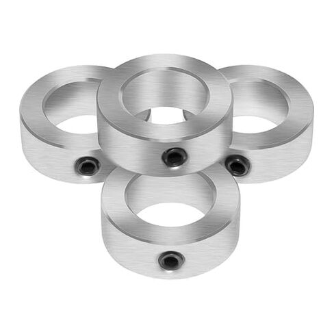 AZSSMUK 1/4" Bore Solid Steel Style Zinc Plated Set Screw Shaft Collars in Kuwait