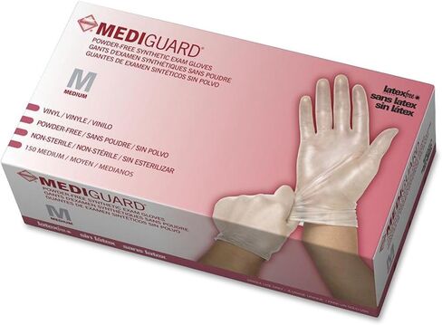 Mediguard Vinyl Synthetic Exam Gloves, Clear, Medium, 150Count in Kuwait