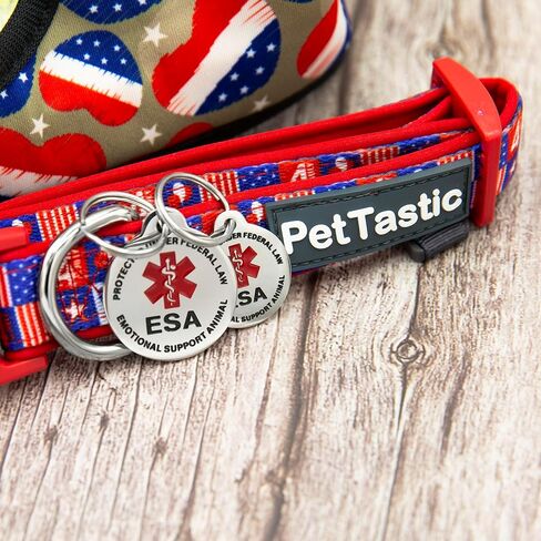 Engraved Emotional Support Animal (ESA) Personalized with 4 Lines of Custom Engraved ID Stainless Steel Enameled Small in Saudi Arabia