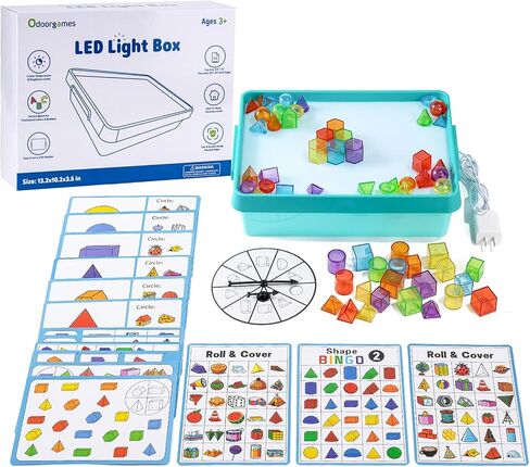 Light Box with Pattern Blocks & Cards Set (Blue) in Saudi Arabia