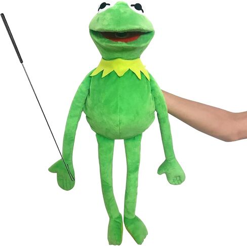 Kermit Frog Puppet, The Muppet Show, Soft Hand Frog Stuffed Plush Toy with Puppets Control Rod,Christmas Birthday Gift Ideas for Boys and Girls- 24 Inches in Kuwait