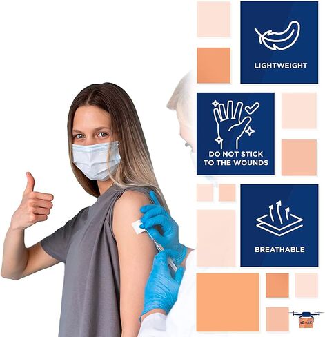 وسادات شاش غير لاصقة من EZGOODZ، 4×4، عبوة مكونة من 100 وسادة شاش طبية بيضاء للجروح، مزيج من الحرير الصناعي/البوليستر غير معقم 4 طبقات من ضمادات الجروح غير الملتصقة للمرافق الطبية in Kuwait