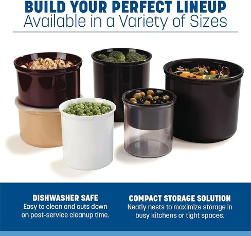 Carlisle FoodService Products Round Storage Container with Lid, 2.7 Quart Crock, Brown in Saudi Arabia