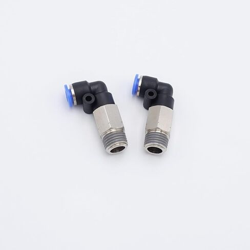 Push to Connect Fitting 4mm Tube OD x M6 Male Thread, Pneumatic Male Elbow Air Water Line 90 Deg Swivel Elbow Quick Push in Connectors (Pack of 5) in Kuwait