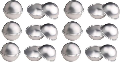 Warmbuy 12 Pcs DIY Metal Bath Bomb Molds, Set of 6 in Kuwait