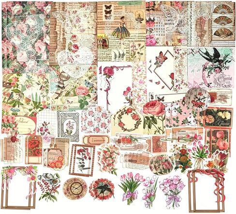 Esweny 100 PCS Vintage Ephemera Pack Journaling Scrapbooking Supplies Scrapbook Sticker Paper Kit for Junk Journal Planners Collage Craft Notebooks Decoupage Album (Space) in Saudi Arabia
