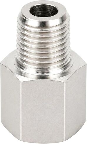 Metalwork 304 Stainless Steel Pipe Fitting，Converter Adapter, G 1/4" Male Thread x 1/4" NPT Female, 2 Pcs in Kuwait