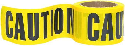 RK High-Visibility Yellow Caution Barricade Tape 3" X 1000 Feet, Tear Resistant Design (1 Roll) in Kuwait
