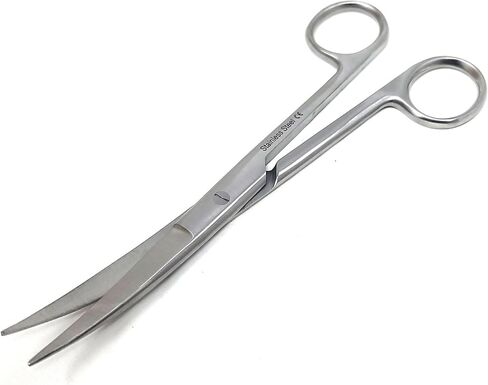 A2Z-SS03CV Dissecting Scissors, Sharp/Sharp Point Blades, 6.5" (16.5cm), Curved, Premium Quality, Stainless Steel in Kuwait