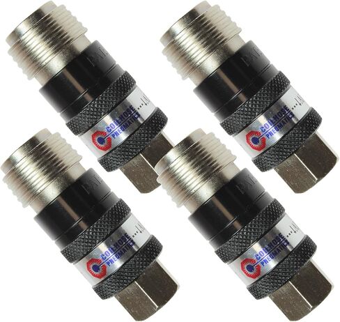 Coilhose Pneumatics 150USE 5 في 1 وصلة عادم أمان أوتوماتيكية، مقاس الجسم 1/4 بوصة، أنثى 1/4 بوصة NPT (4 عبوات) in Kuwait