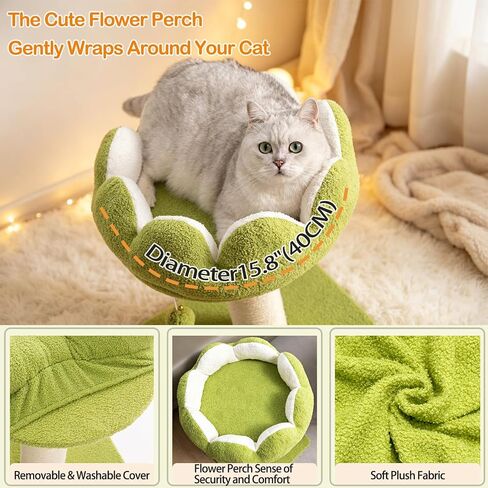 Flower Cat Scratching Post for Indoor Cats Scratcher with Bed in Kuwait