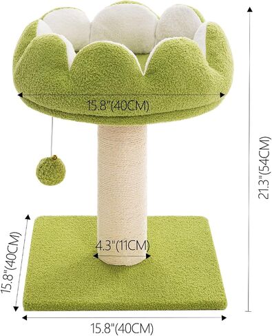 Flower Cat Scratching Post for Indoor Cats Scratcher with Bed in Kuwait