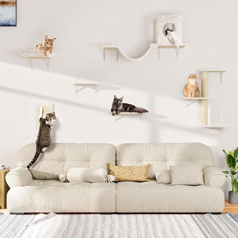 7-in-1 Cat Wall Shelves, Wall Mounted Climber Set in Kuwait