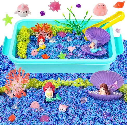 Carolart Unicorn Sensory Bin, Sand Box Kit with Sensory Sand for Girls in Kuwait