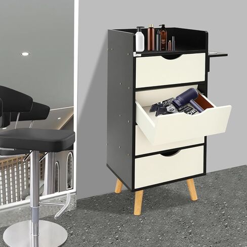 Salon Storage Cabinet 4 Drawers MDF Wood Organizer in Saudi Arabia